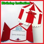 design a birthday invitation android application logo